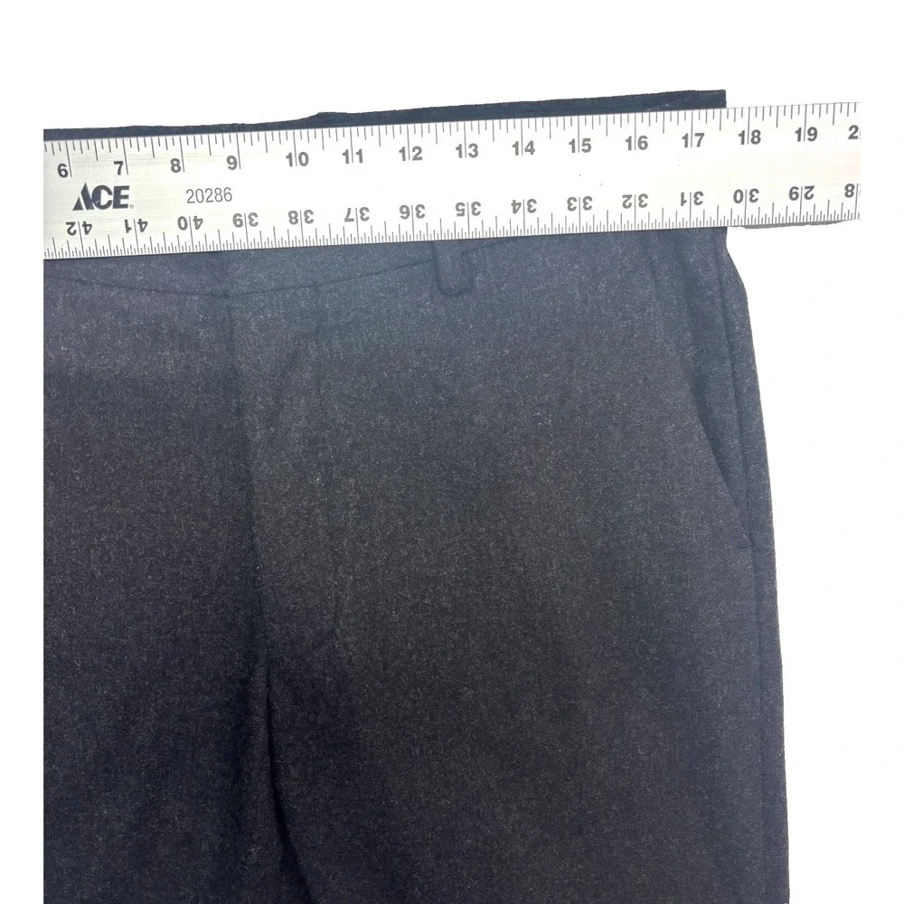 vtg Banana Republic Dawson 35x32‎ Heavy Flannel Cotton Pants Straight Charcoal